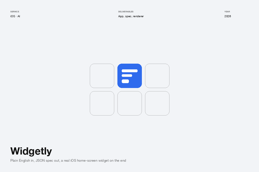 Widgetly — Describe a widget in plain English, get a real interactive iOS widget